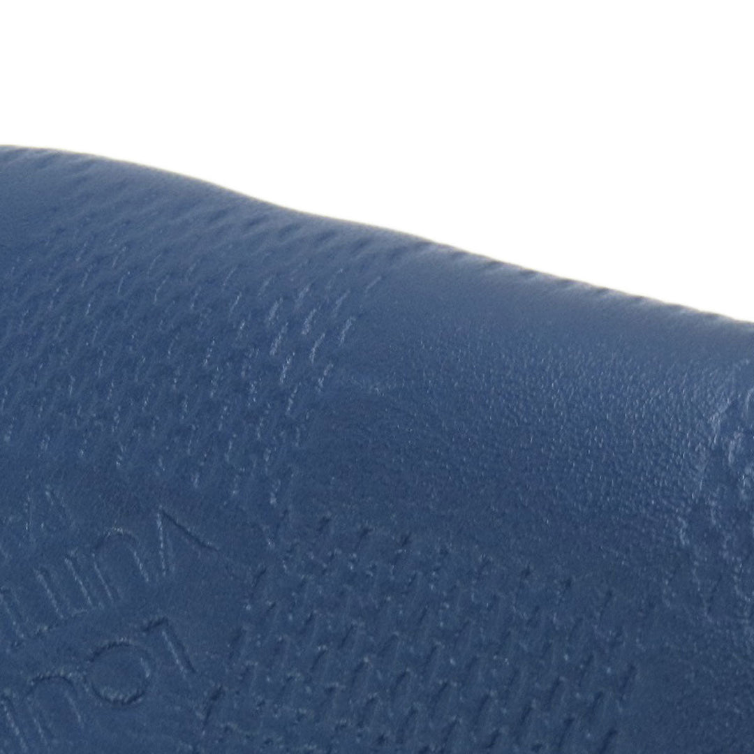 LOUIS VUITTON Coin case N40438 Damier Anfini Navy Pochette Kle Women Used Authentic