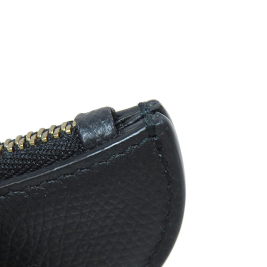 Christian Dior Coin case leather black saddle Women Used Authentic