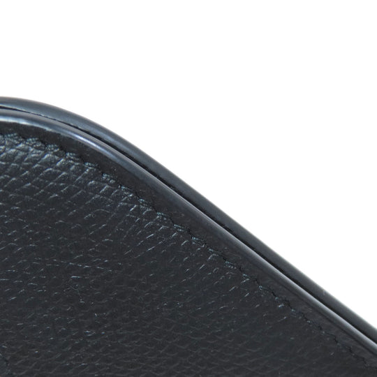 Christian Dior Coin case leather black saddle Women Used Authentic