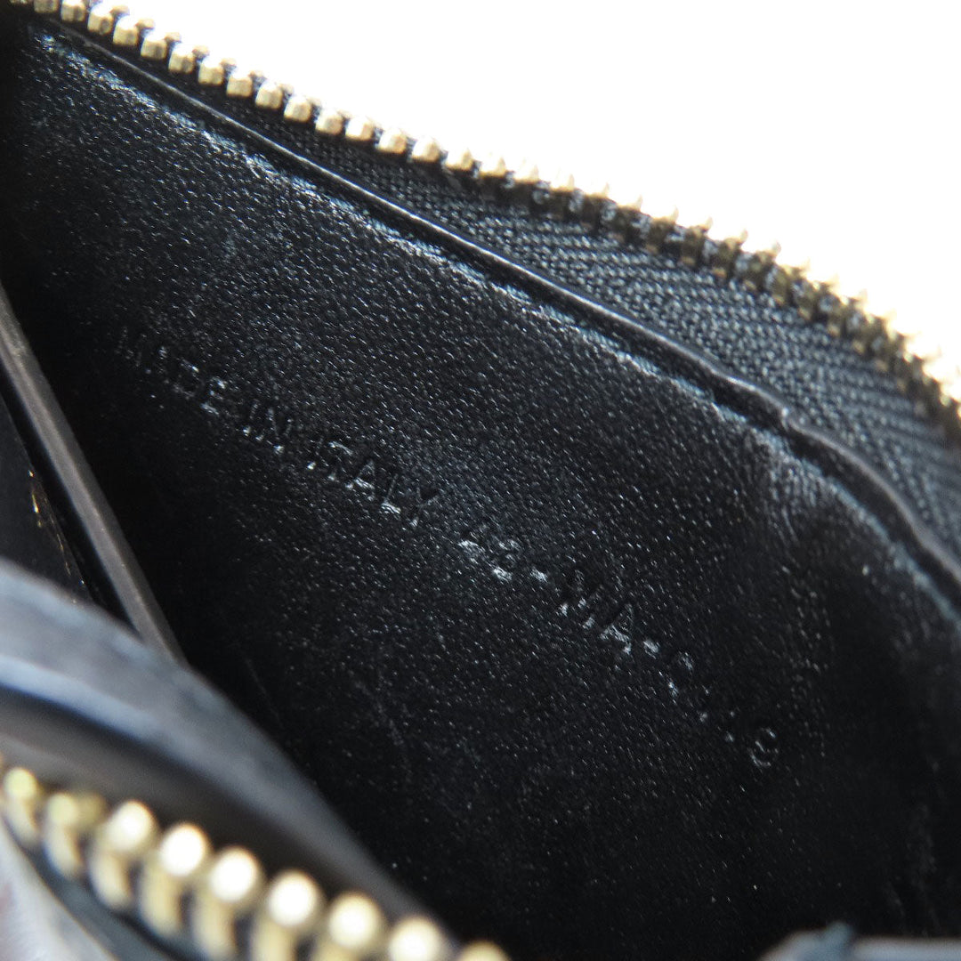 Christian Dior Coin case leather black saddle Women Used Authentic