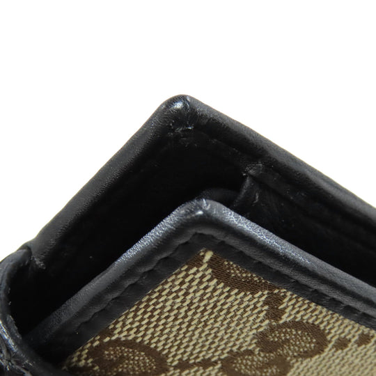 GUCCI Bifold Wallet 181669 canvas Brown GG Women Used Authentic