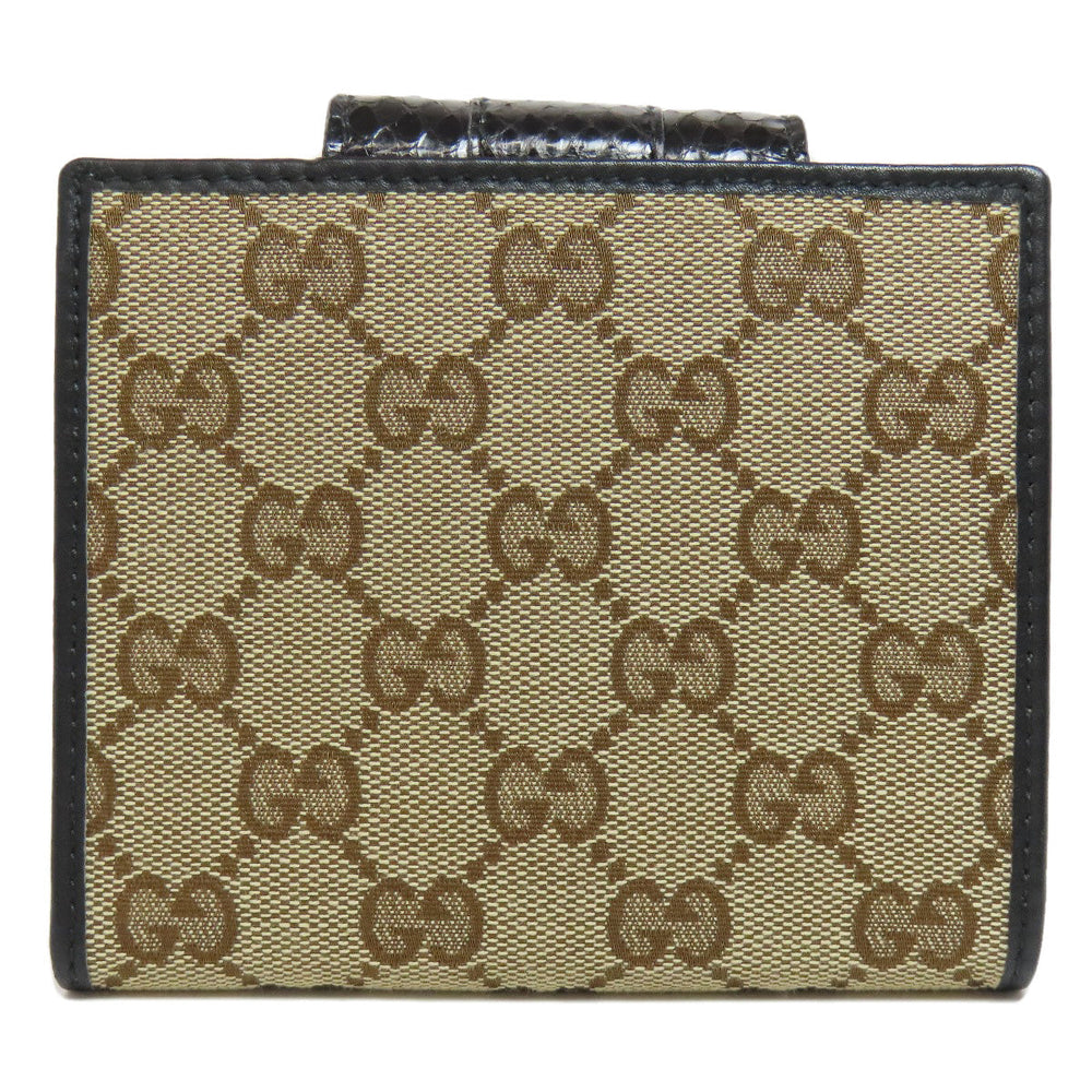GUCCI Bifold Wallet 181669 canvas Brown GG Women Used Authentic