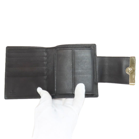 GUCCI Bifold Wallet 181669 canvas Brown GG Women Used Authentic