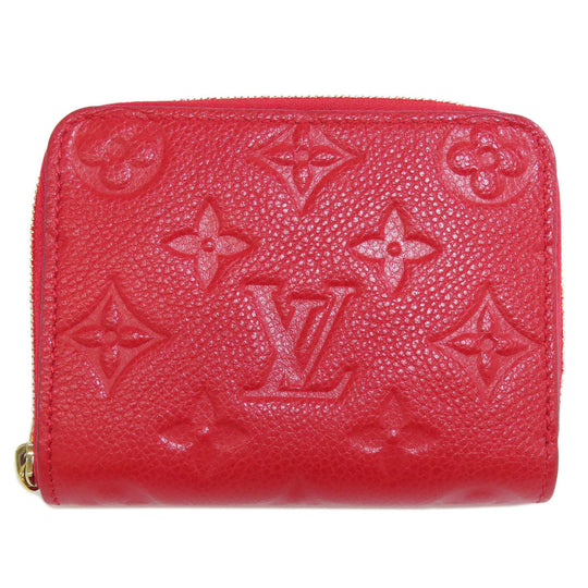 LOUIS VUITTON Coin case M60740 Ann Platt Red Zippy coin purse Women Used Authentic