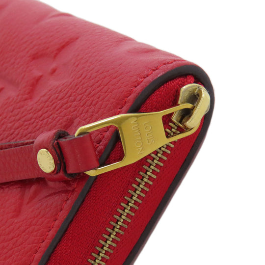 LOUIS VUITTON Coin case M60740 Ann Platt Red Zippy coin purse Women Used Authentic