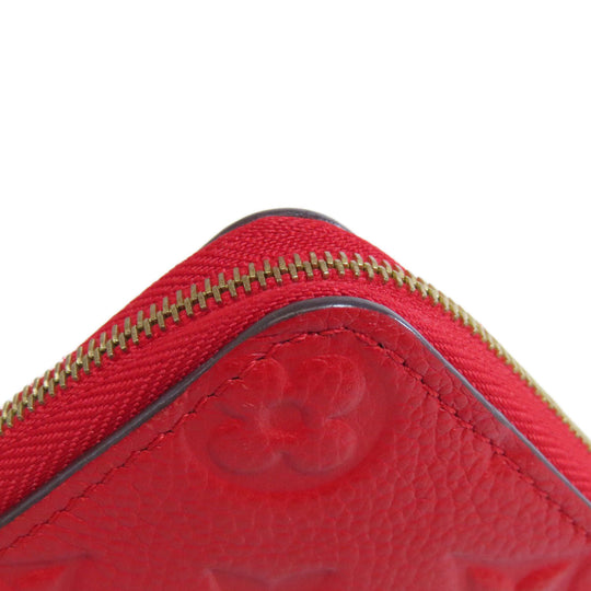 LOUIS VUITTON Coin case M60740 Ann Platt Red Zippy coin purse Women Used Authentic