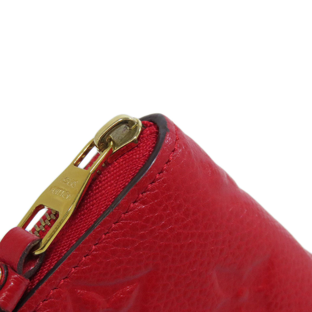 LOUIS VUITTON Coin case M60740 Ann Platt Red Zippy coin purse Women Used Authentic