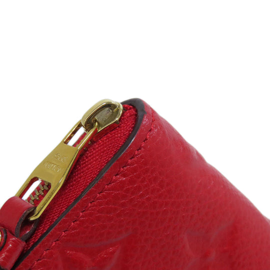 LOUIS VUITTON Coin case M60740 Ann Platt Red Zippy coin purse Women Used Authentic