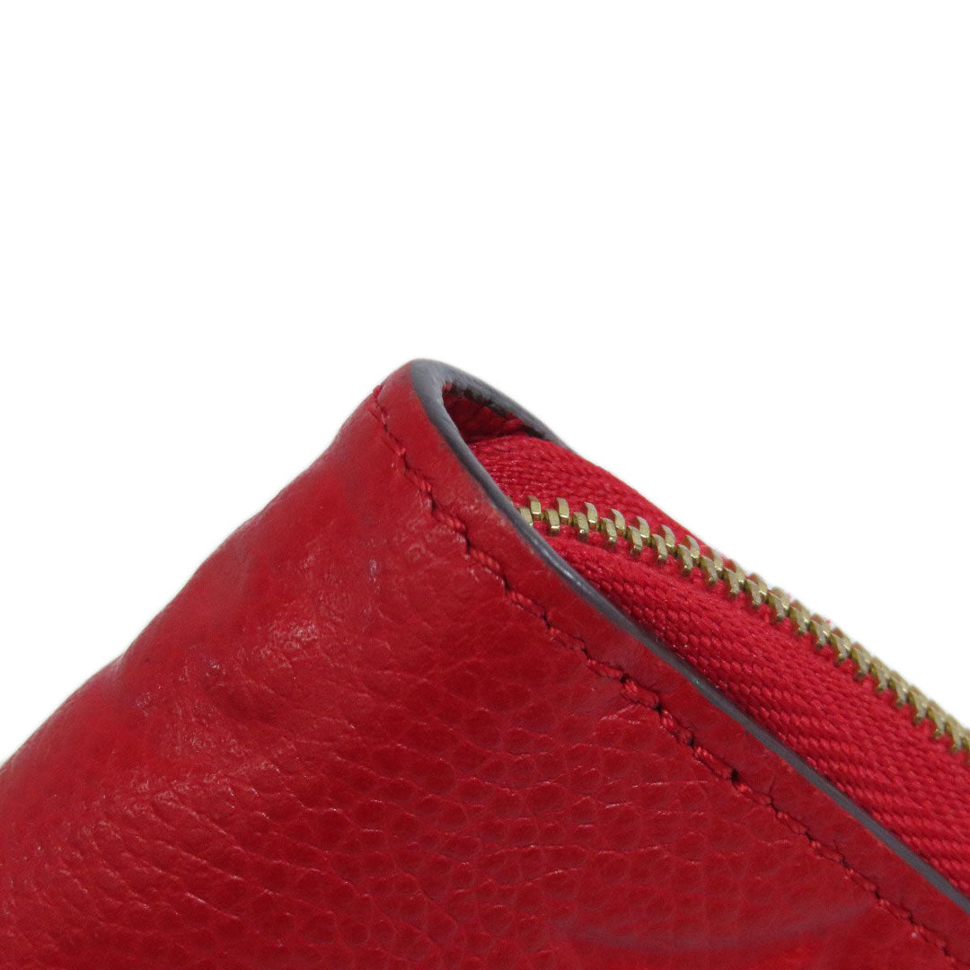 LOUIS VUITTON Coin case M60740 Ann Platt Red Zippy coin purse Women Used Authentic