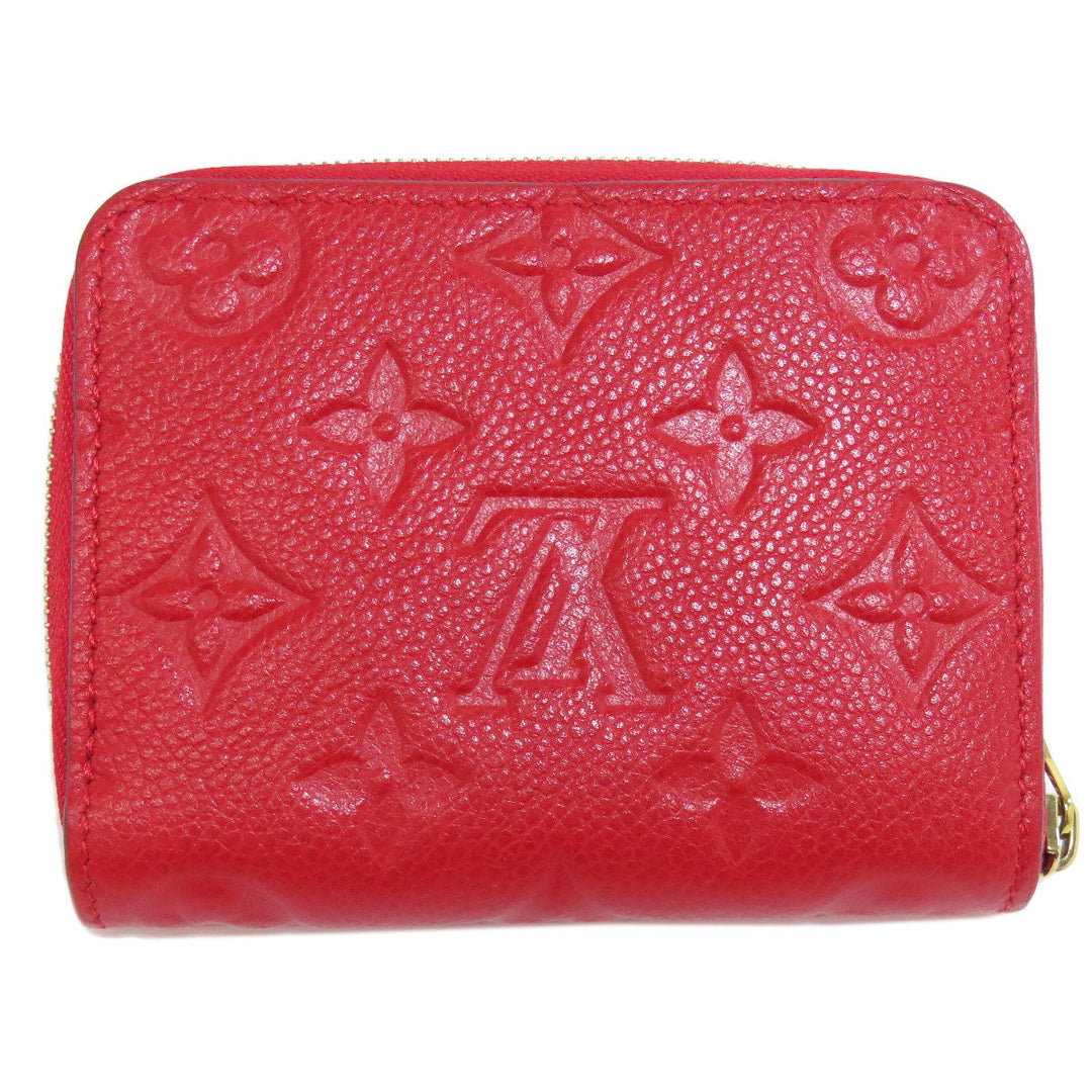 LOUIS VUITTON Coin case M60740 Ann Platt Red Zippy coin purse Women Used Authentic