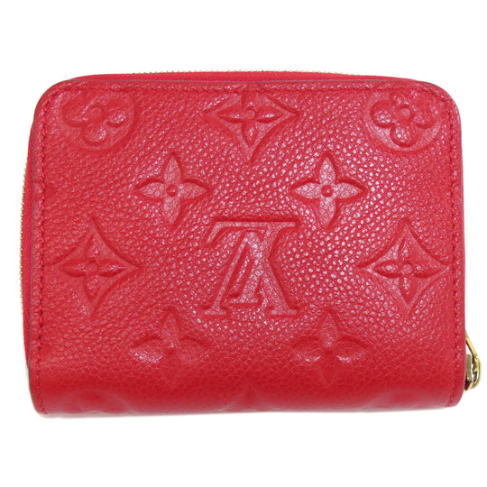 LOUIS VUITTON Coin case M60740 Ann Platt Red Zippy coin purse Women Used Authentic