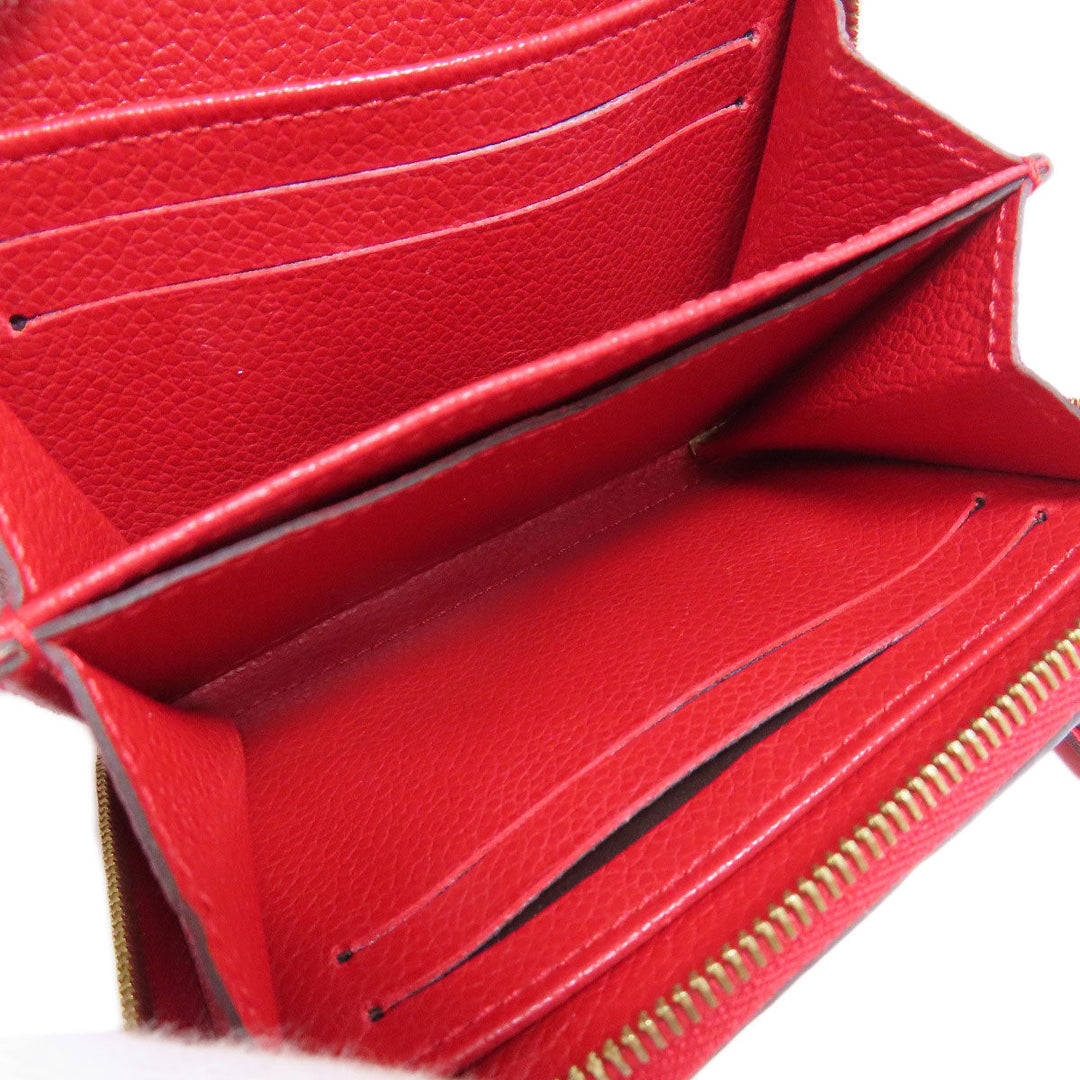 LOUIS VUITTON Coin case M60740 Ann Platt Red Zippy coin purse Women Used Authentic