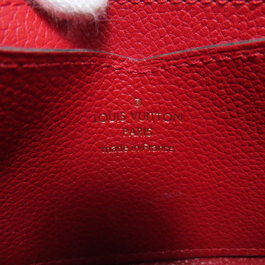 LOUIS VUITTON Coin case M60740 Ann Platt Red Zippy coin purse Women Used Authentic