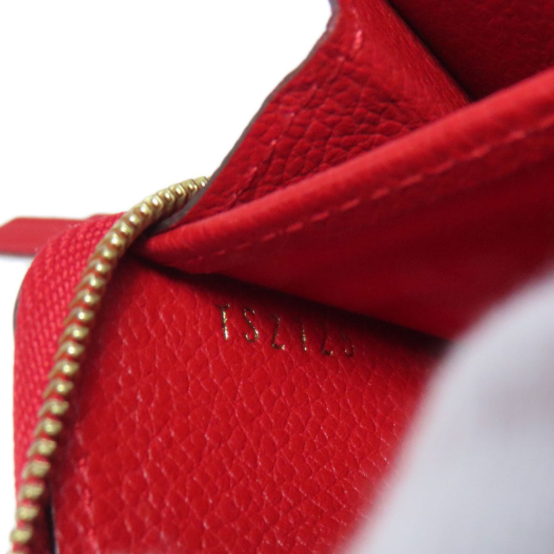 LOUIS VUITTON Coin case M60740 Ann Platt Red Zippy coin purse Women Used Authentic