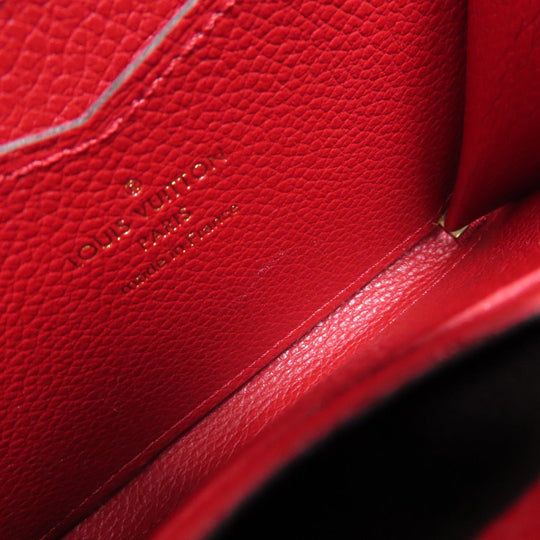LOUIS VUITTON Coin case M60740 Ann Platt Red Zippy coin purse Women Used Authentic