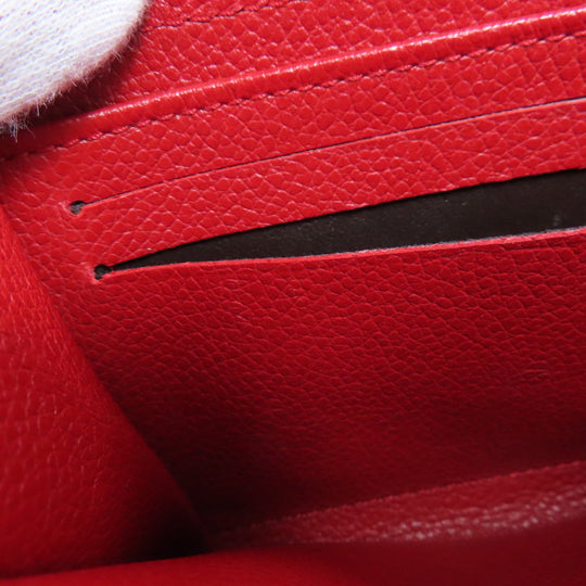 LOUIS VUITTON Coin case M60740 Ann Platt Red Zippy coin purse Women Used Authentic