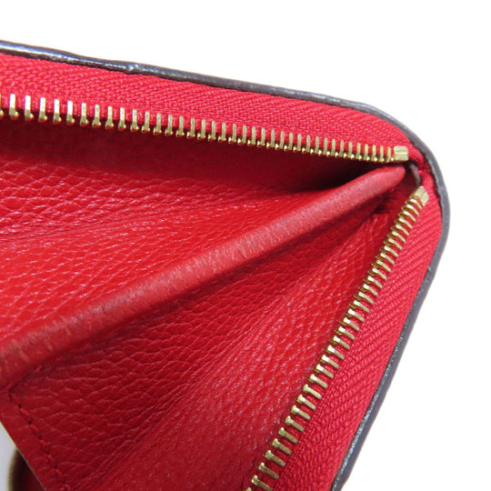 LOUIS VUITTON Coin case M60740 Ann Platt Red Zippy coin purse Women Used Authentic