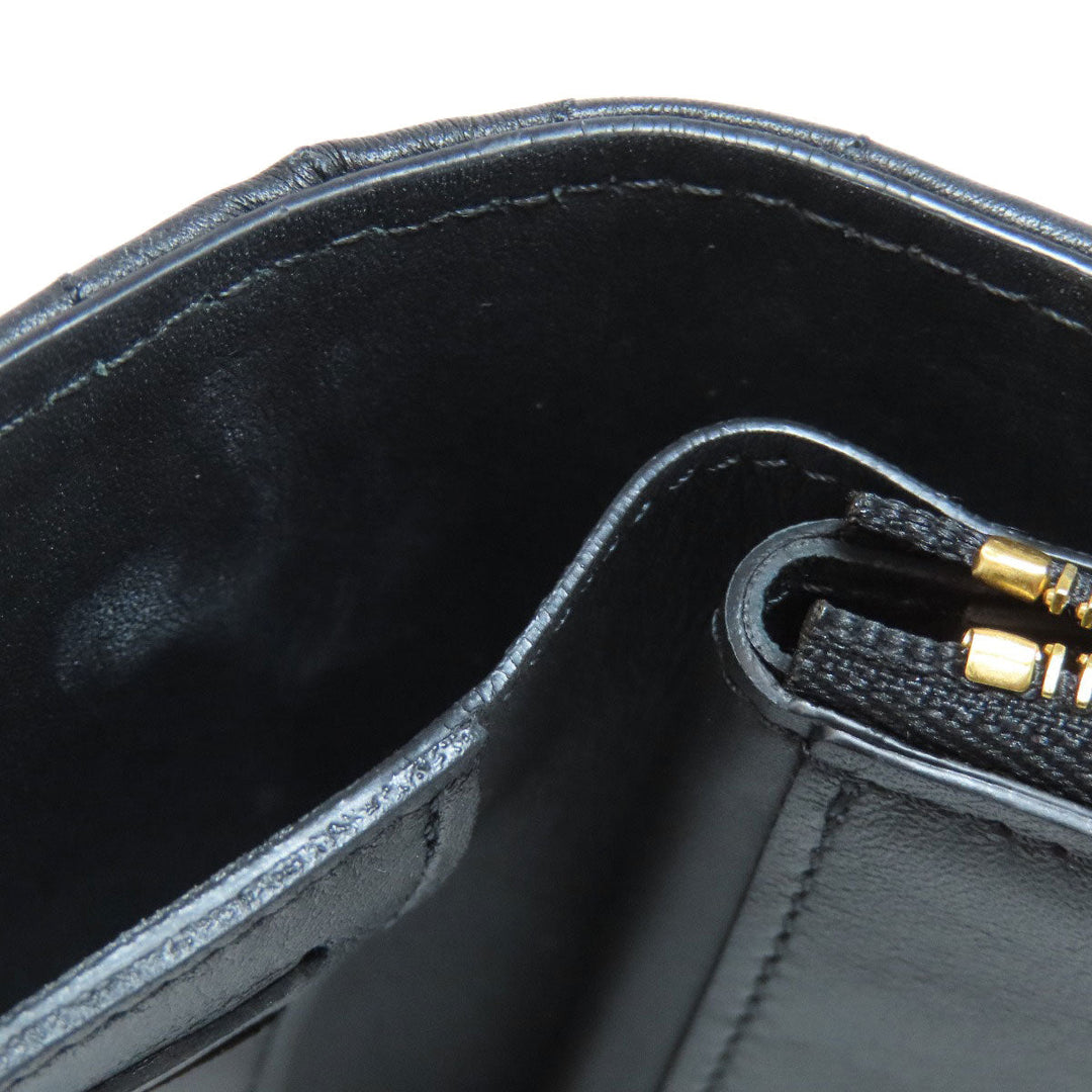 LOUIS VUITTON Bifold Wallet M63789 Calfskin black New Wave Women Used Authentic