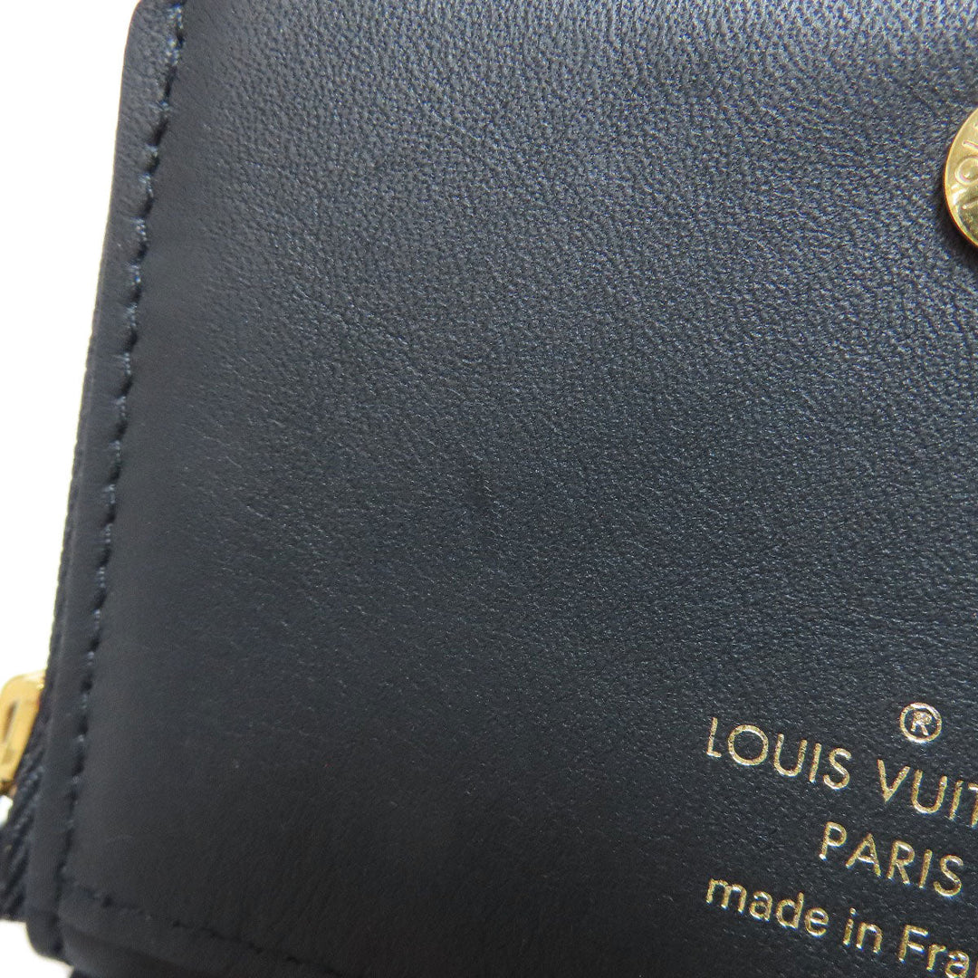 LOUIS VUITTON Bifold Wallet M63789 Calfskin black New Wave Women Used Authentic