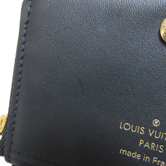 LOUIS VUITTON Bifold Wallet M63789 Calfskin black New Wave Women Used Authentic