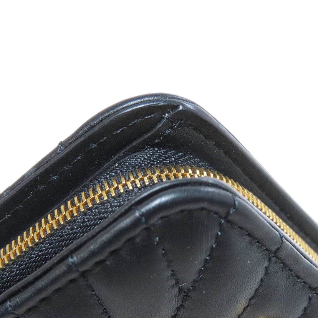 LOUIS VUITTON Bifold Wallet M63789 Calfskin black New Wave Women Used Authentic