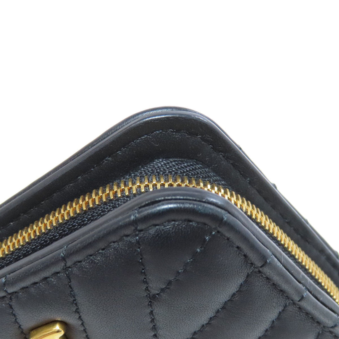 LOUIS VUITTON Bifold Wallet M63789 Calfskin black New Wave Women Used Authentic