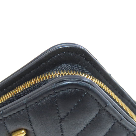 LOUIS VUITTON Bifold Wallet M63789 Calfskin black New Wave Women Used Authentic