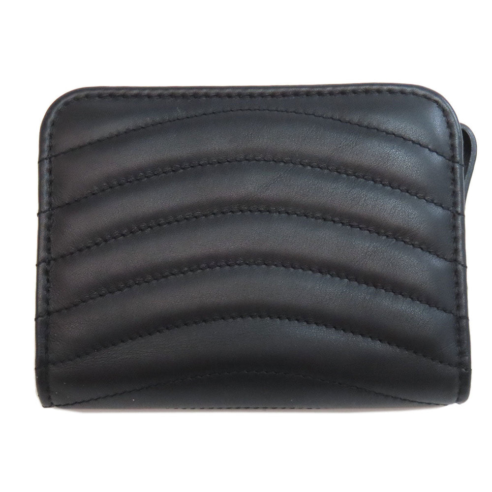 LOUIS VUITTON Bifold Wallet M63789 Calfskin black New Wave Women Used Authentic