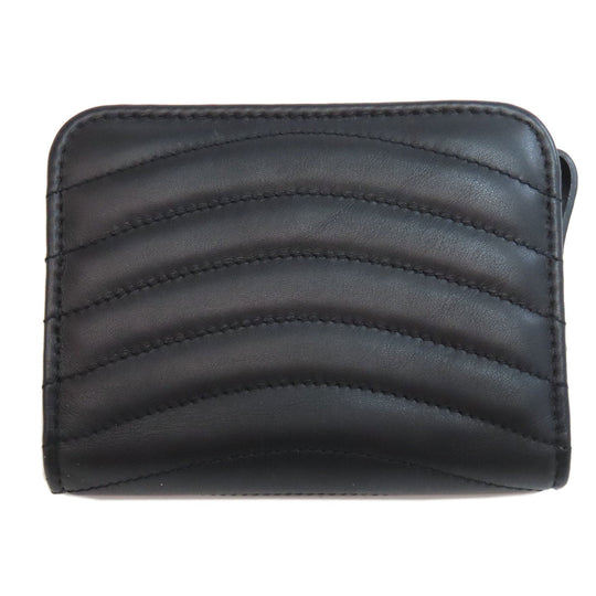 LOUIS VUITTON Bifold Wallet M63789 Calfskin black New Wave Women Used Authentic