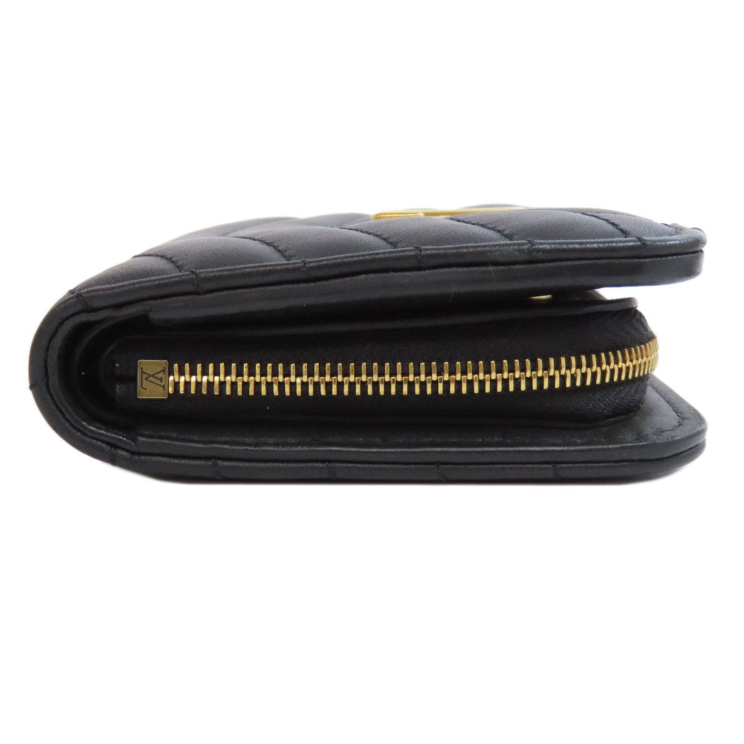 LOUIS VUITTON Bifold Wallet M63789 Calfskin black New Wave Women Used Authentic