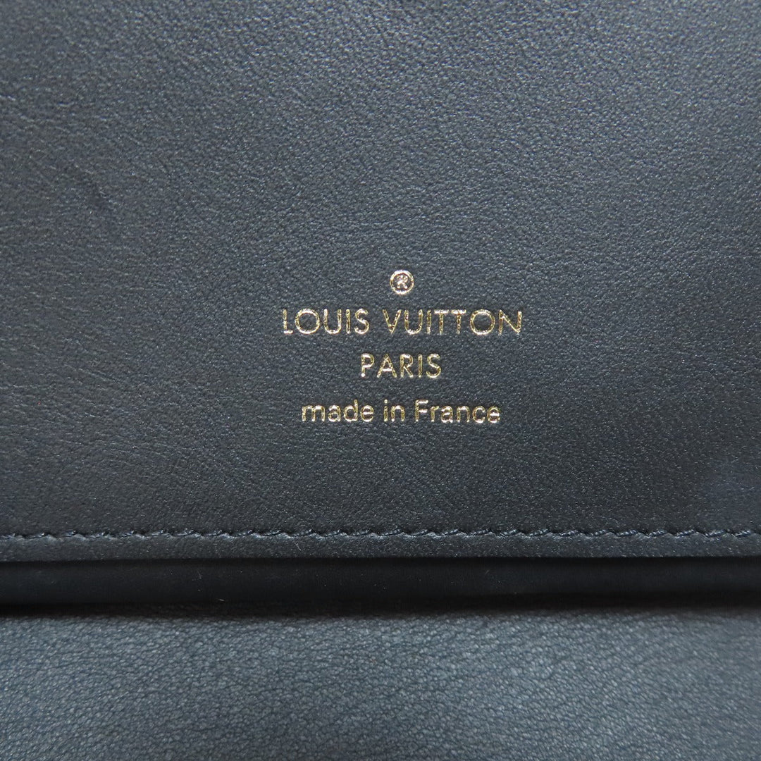 LOUIS VUITTON Bifold Wallet M63789 Calfskin black New Wave Women Used Authentic