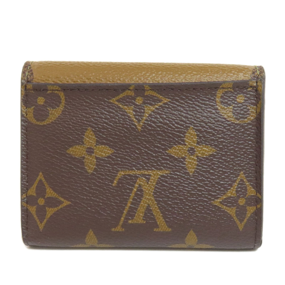 LOUIS VUITTON Bifold Wallet M80725 Monogram reverse Brown Zoe Women Used Authentic