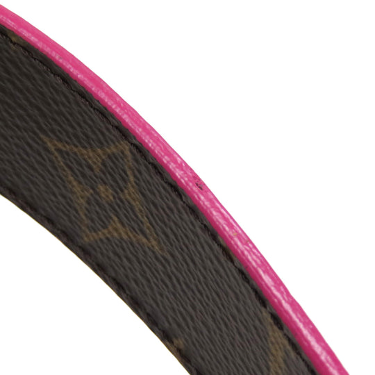 LOUIS VUITTON belt M0256 Monogram canvas Brown Suntur LV Initials Women Used Authentic