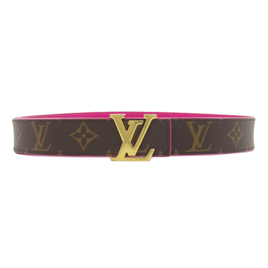 LOUIS VUITTON belt M0256 Monogram canvas Brown Suntur LV Initials Women Used Authentic