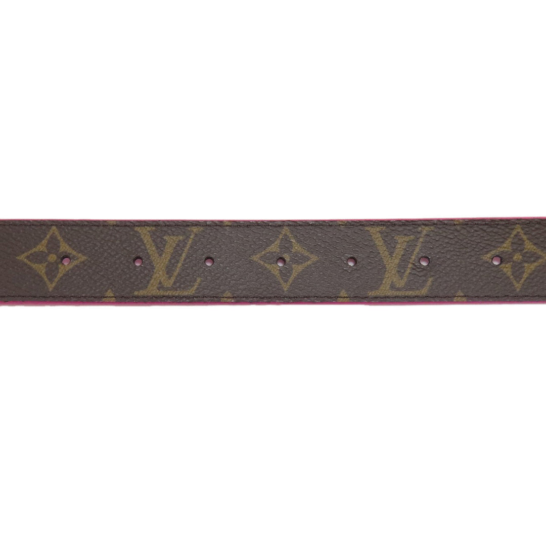 LOUIS VUITTON belt M0256 Monogram canvas Brown Suntur LV Initials Women Used Authentic