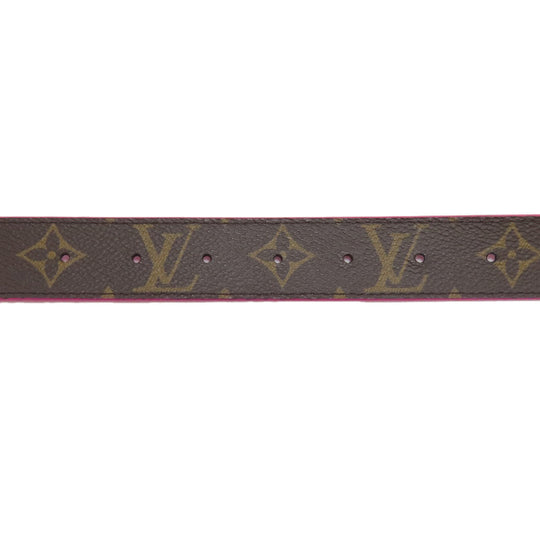 LOUIS VUITTON belt M0256 Monogram canvas Brown Suntur LV Initials Women Used Authentic