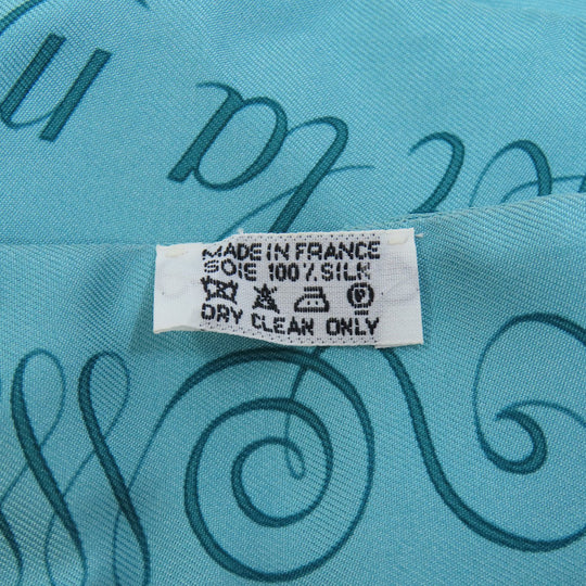 HERMES scarf silk blue Twilly Women Used Authentic