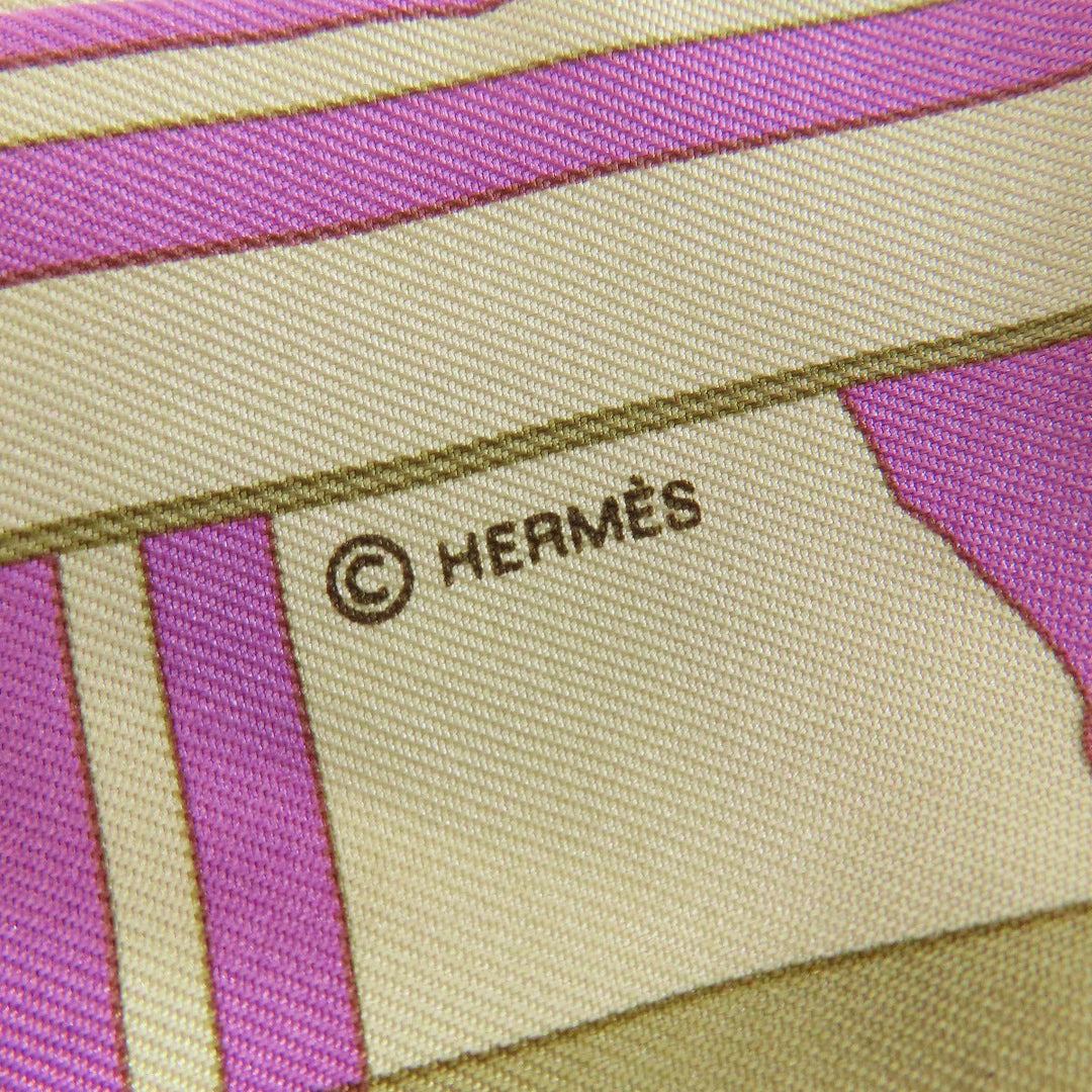 HERMES scarf silk green Twilly Women Used Authentic