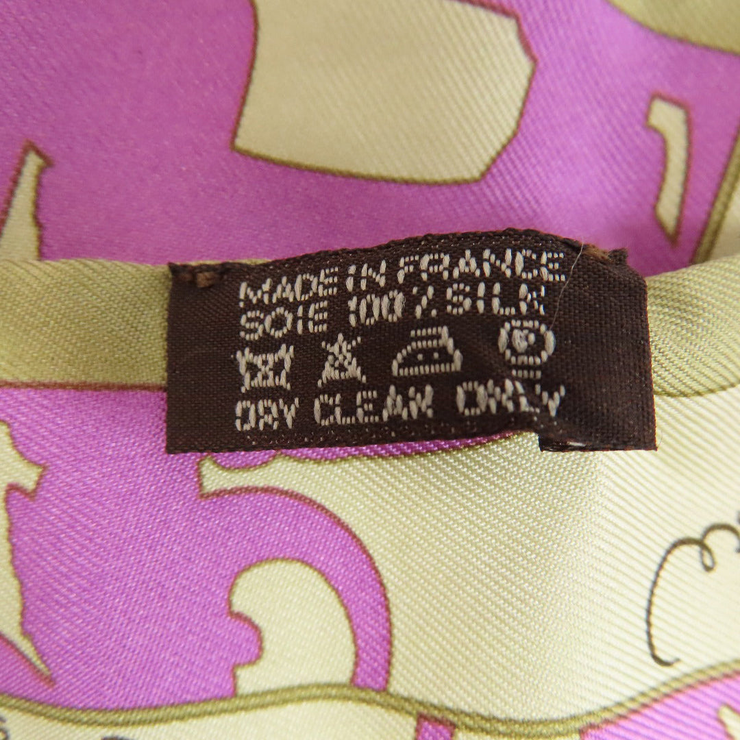 HERMES scarf silk green Twilly Women Used Authentic