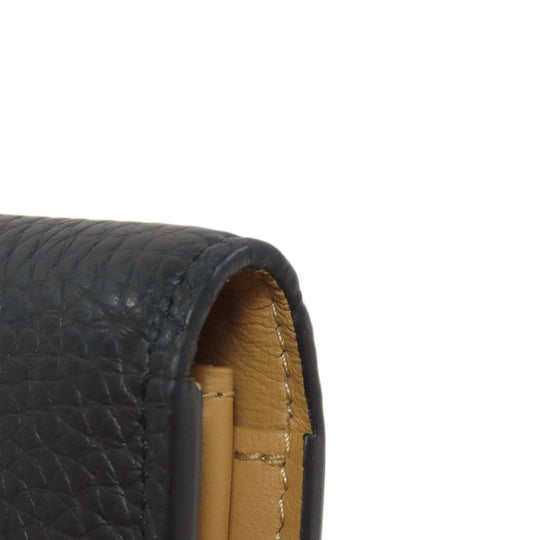 LOUIS VUITTON Long Wallet Purse M81330 Taurillon Clemence black Vertical Wallet Women Used Authentic