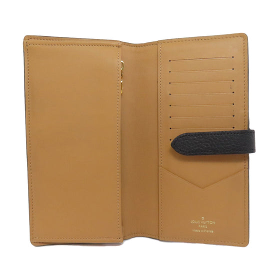 LOUIS VUITTON Long Wallet Purse M81330 Taurillon Clemence black Vertical Wallet Women Used Authentic