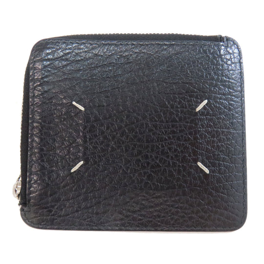 Maison Margiela Coin case leather black logo