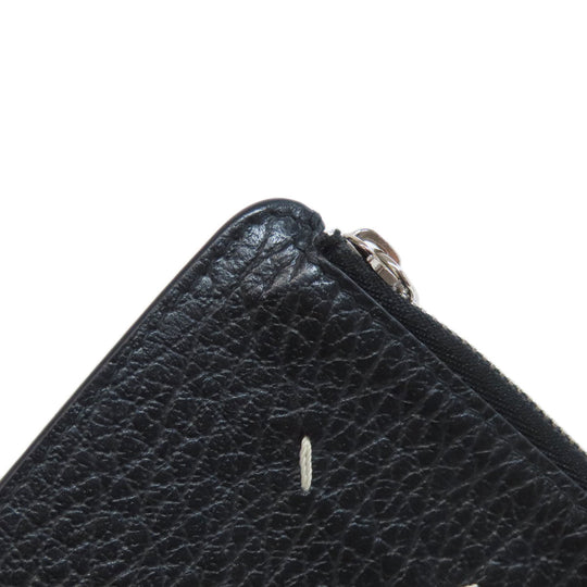 Maison Margiela Coin case leather black logo