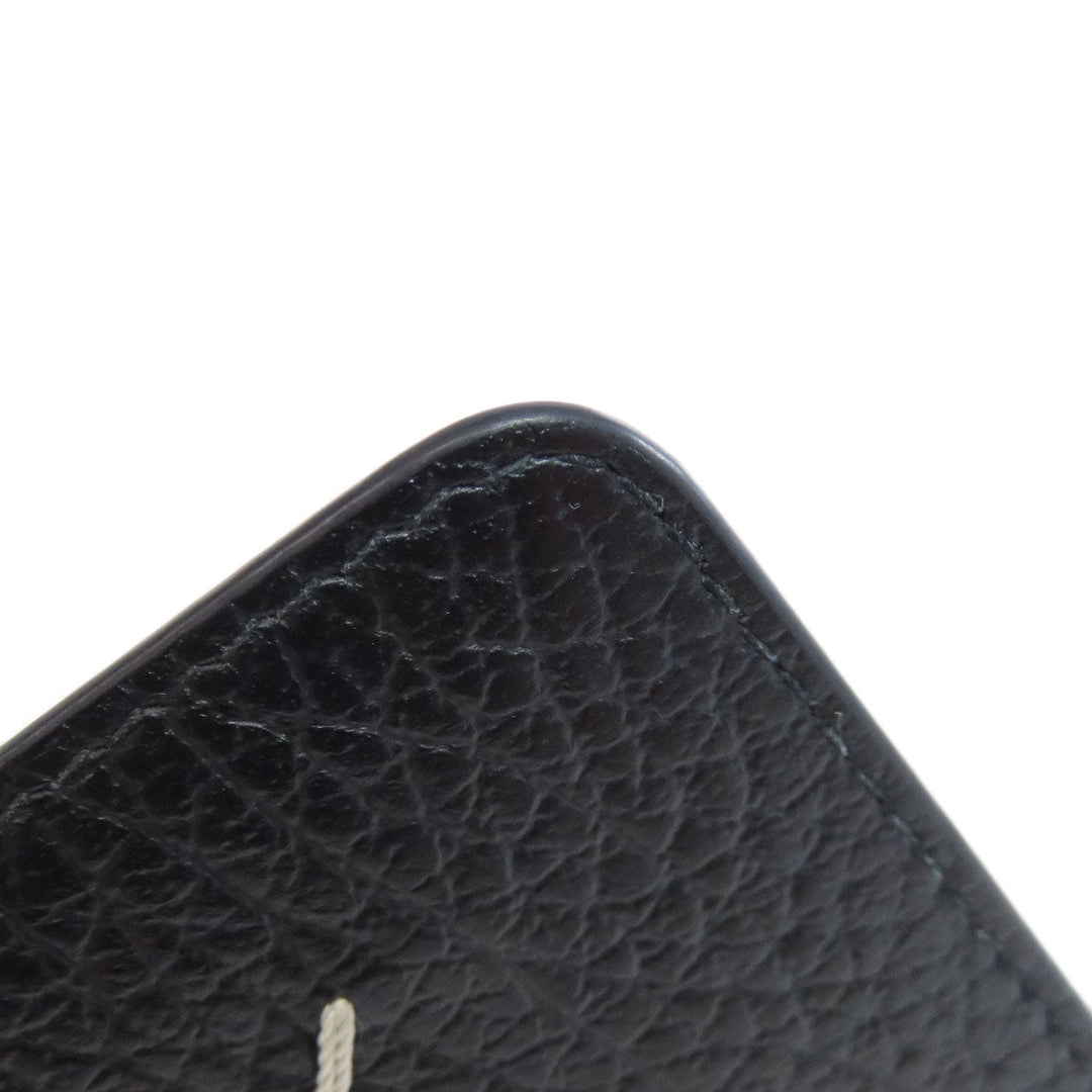 Maison Margiela Coin case leather black logo