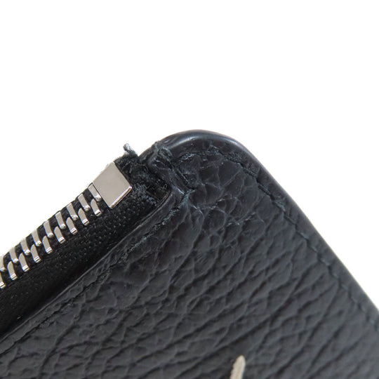 Maison Margiela Coin case leather black logo