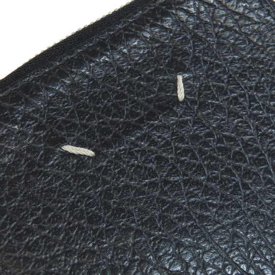 Maison Margiela Coin case leather black logo