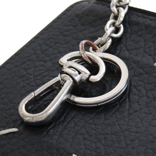 Maison Margiela Coin case leather black logo