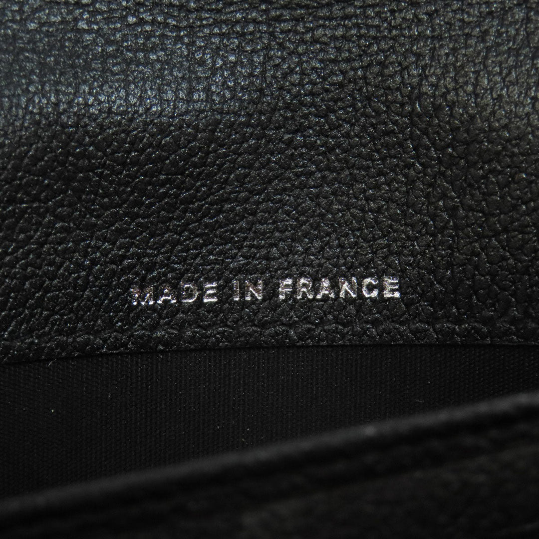 CHANEL Long Wallet Purse Calfskin black Camellia COCO Mark