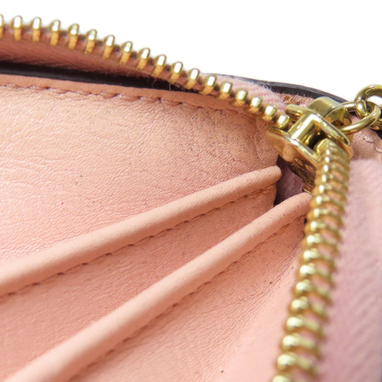 GUCCI Long Wallet Purse 453158 leather pink logo Women Used Authentic