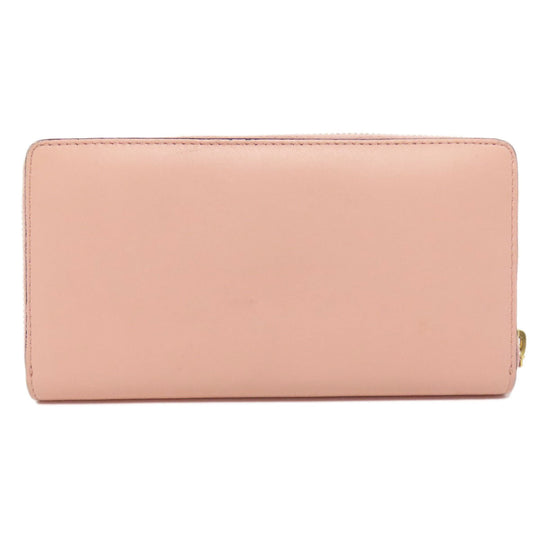 GUCCI Long Wallet Purse 453158 leather pink logo Women Used Authentic